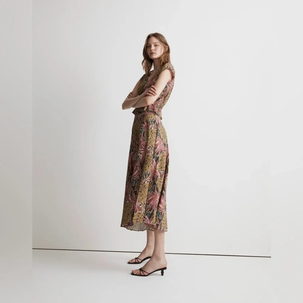 NWOT Madewell Gorgeous Full A-Line 100% Cotton Maxi Skirt in Tan Plus 18W